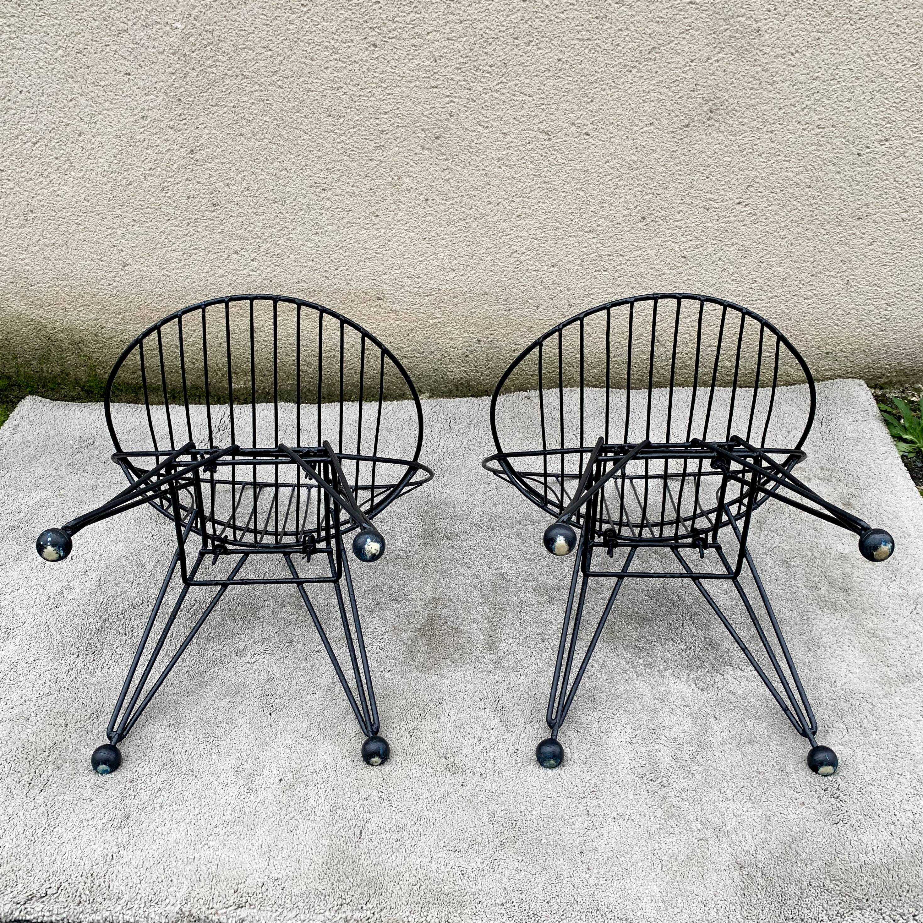 Paire de fauteuils Cees Braakman Combex Wire Pastoe