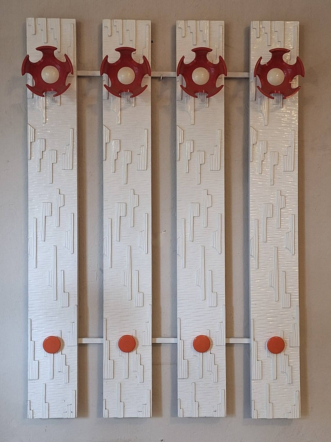 Schönbuch mid century wall mount coat and hat rack, 1970s