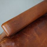 Vintage Dutch Cognac Colored Leather Club Chair