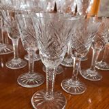 St Louis style crystal glasses, 71 glasses