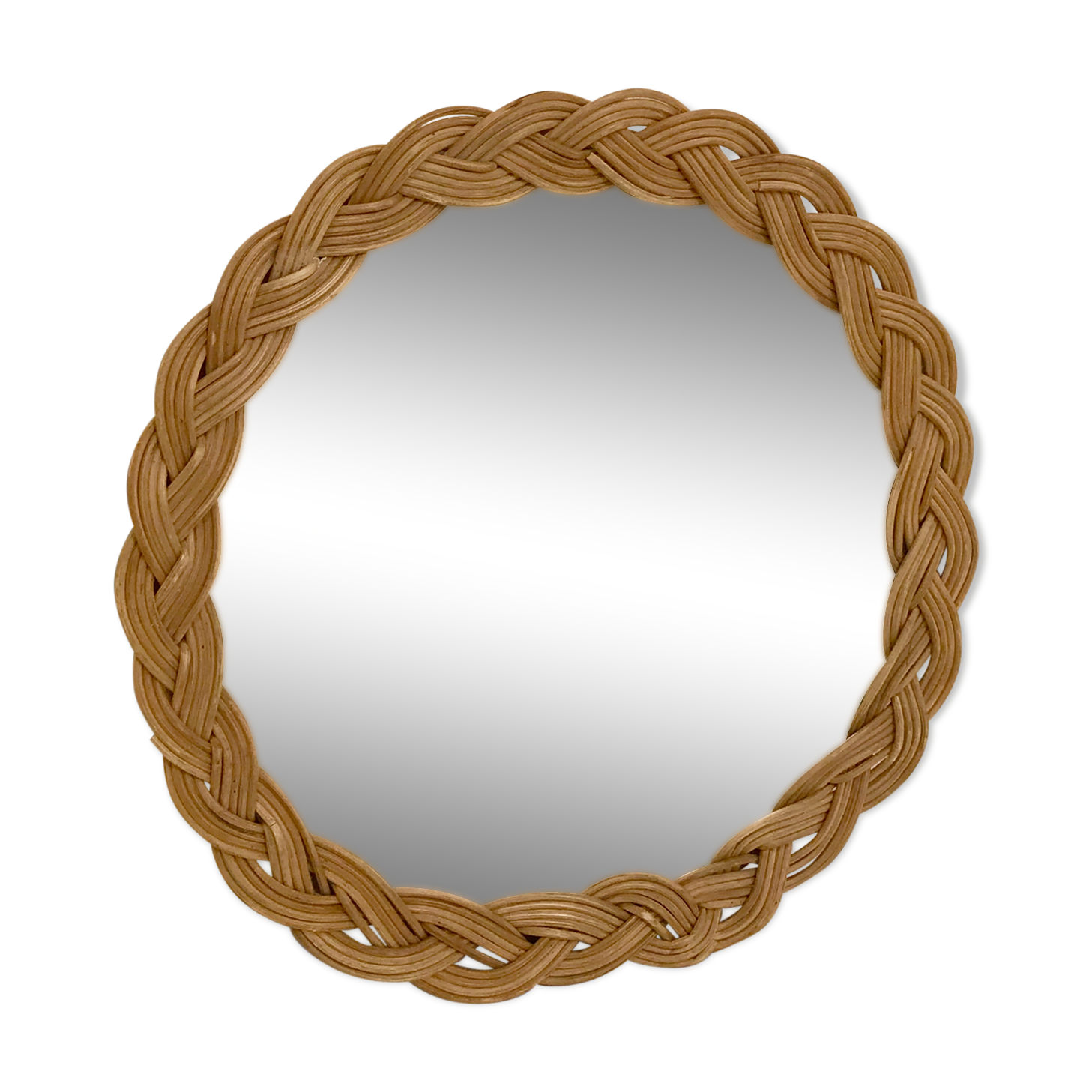 Rattan mirror 30cm