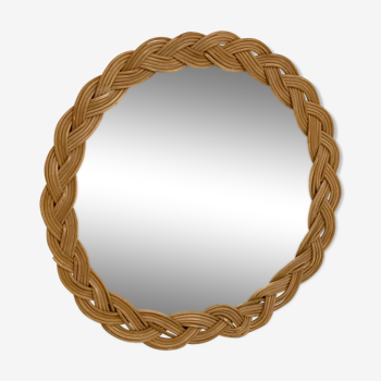 Rattan mirror 30cm