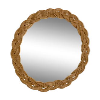 Rattan mirror 30cm