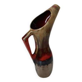 Ceramic "fat lava" carafe, Vallauris 1950