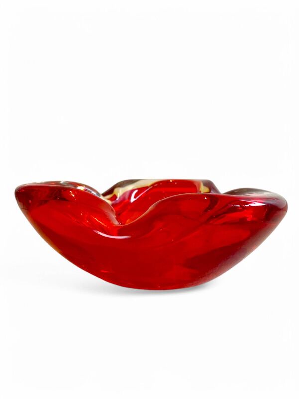 Vide-poche cendrier en verre de murano années 50