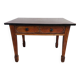brutalist wooden table