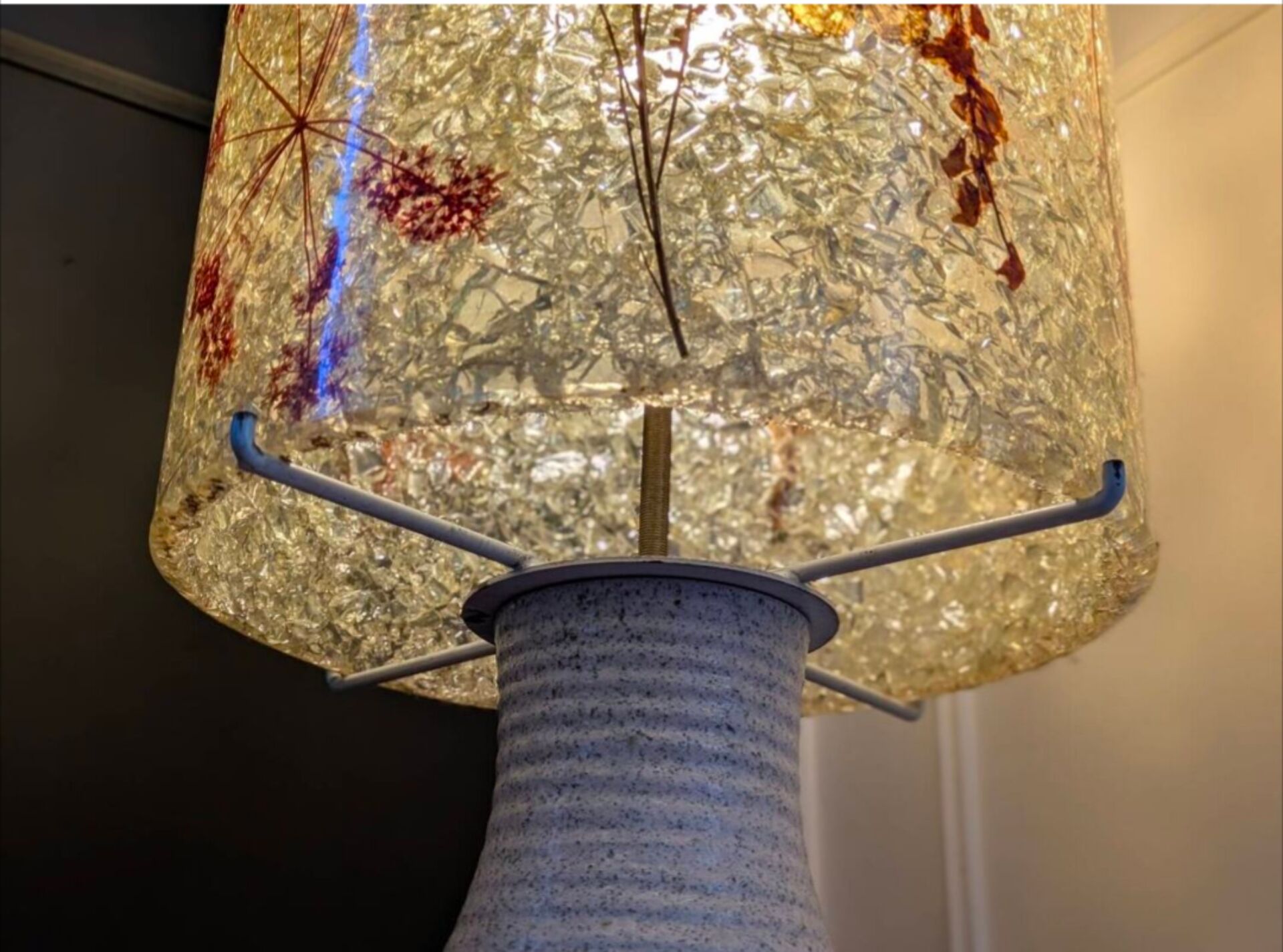 Lampe Accolay de sol rare et monumentale 116cm.