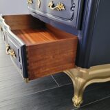 Commode en merisier de style Louis XIV, à 3 tiroirs