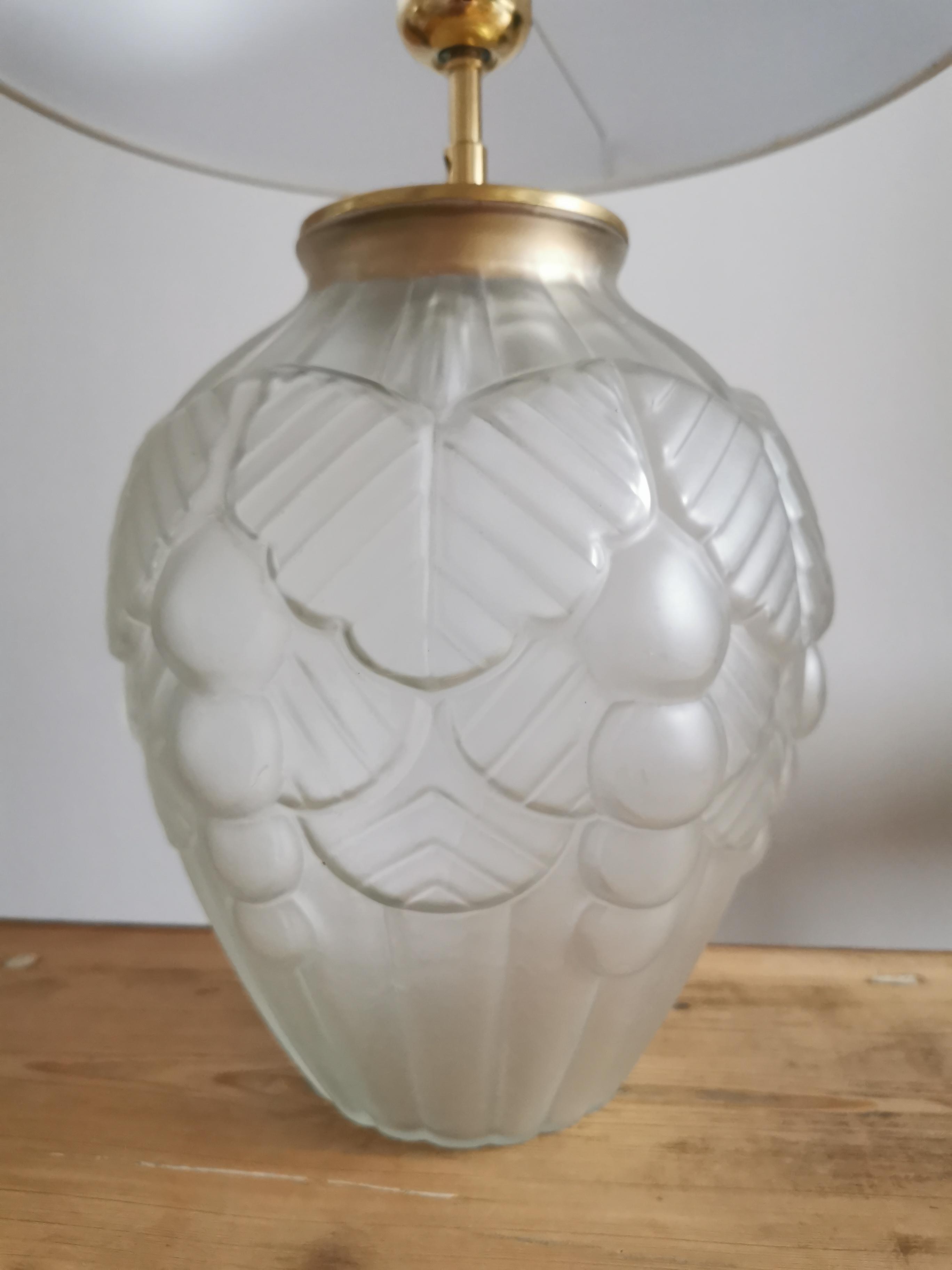 Art Deco lamp in polished glass