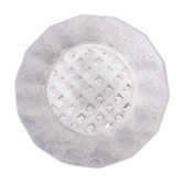 Plat sur piédouche cristal moulé baccarat modèle ronces | églantier, 1900