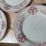 Flat plates Lunéville model Sébastopol With Lions of Faience