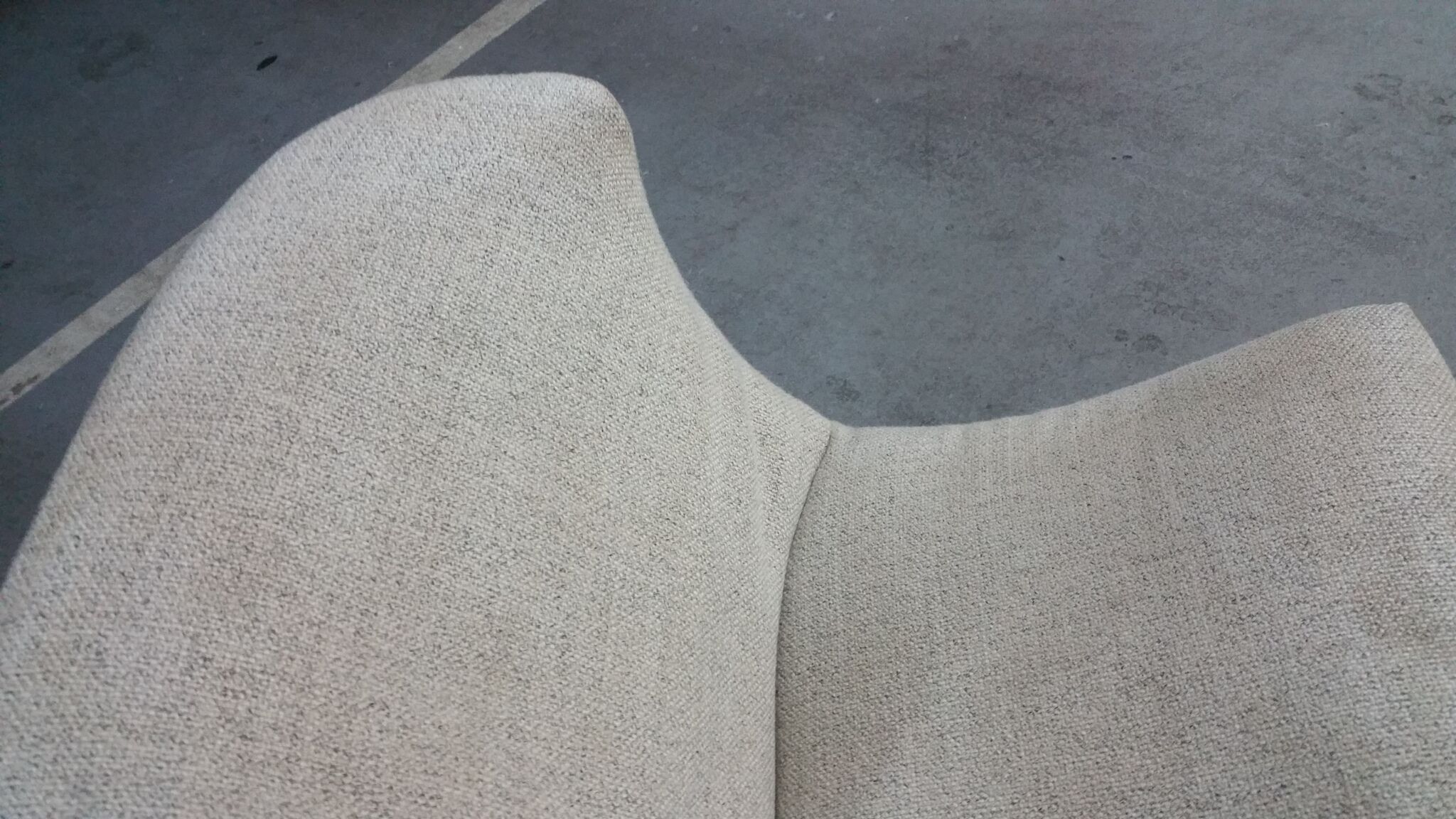 50s 60s beige low chair