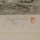 Engraving René Pinard Arms of the stock exchange of the Pont de la fishmonger Nantes