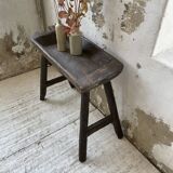 Brutalist solid wood console