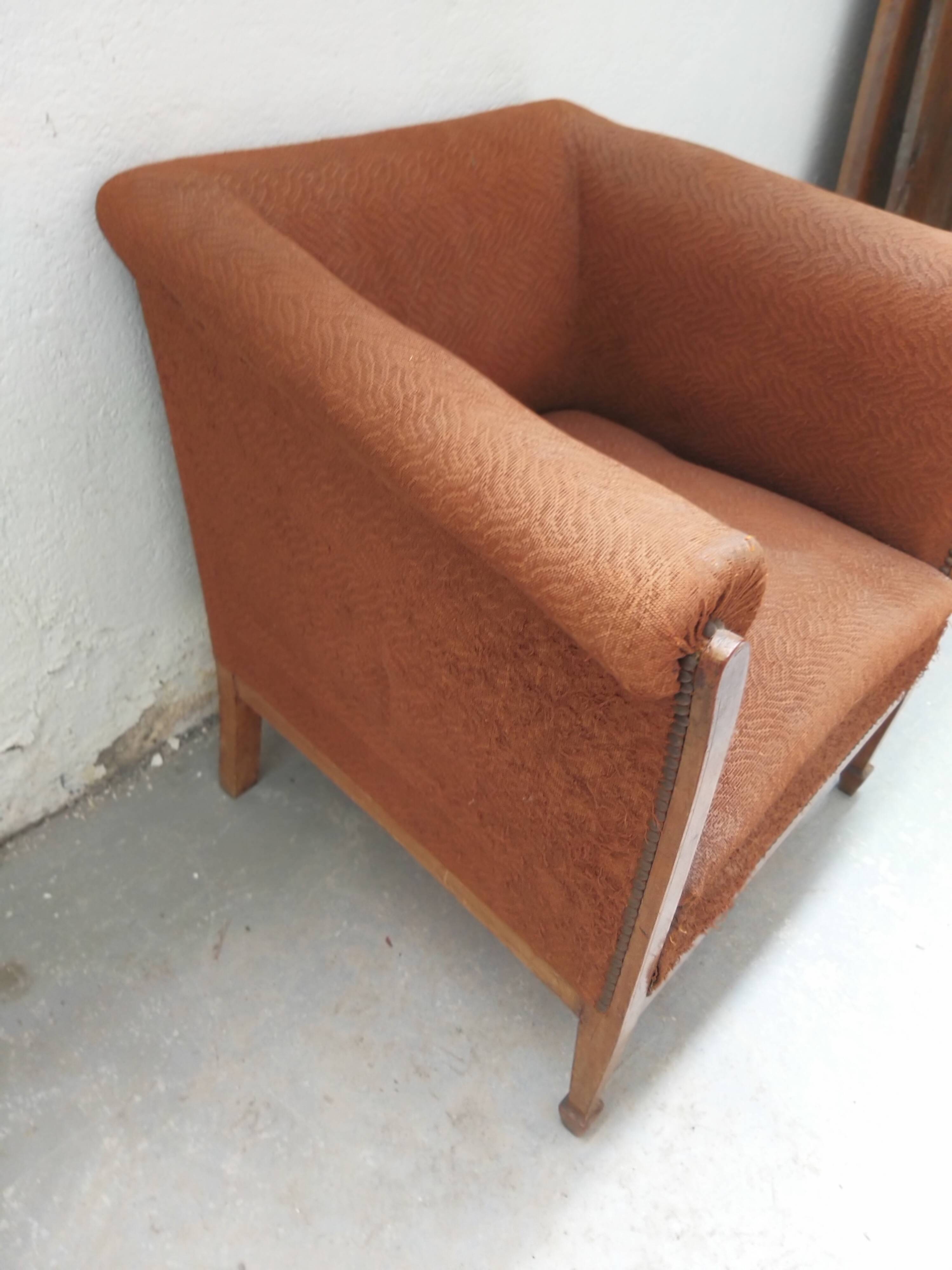 Convertible art deco armchair