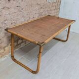 Folding table in bamboo