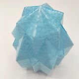 Art deco suspension type "skyscraper" in light blue Clichy glass