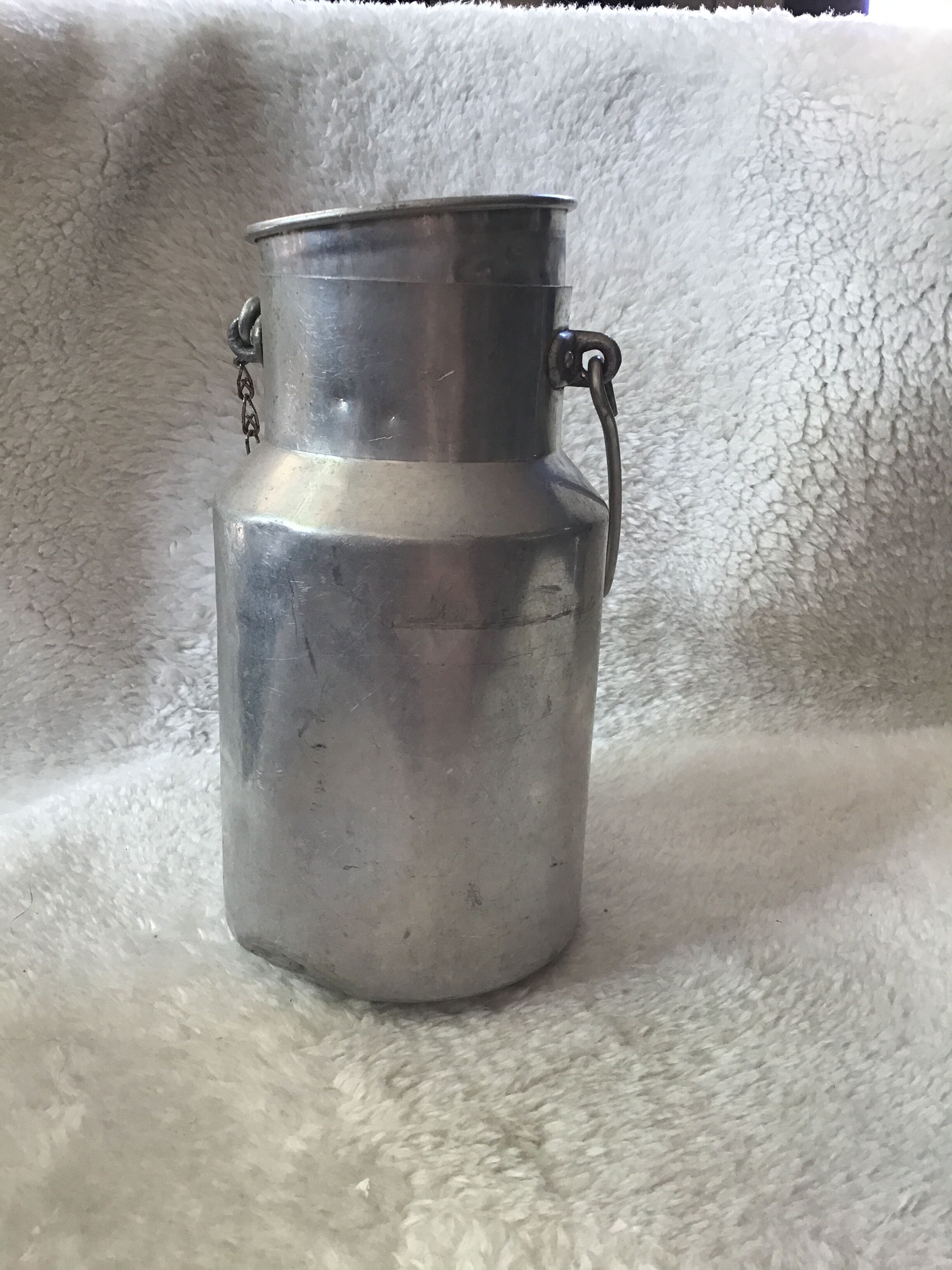Metal milk jug