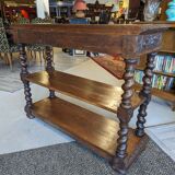 Oak serving console