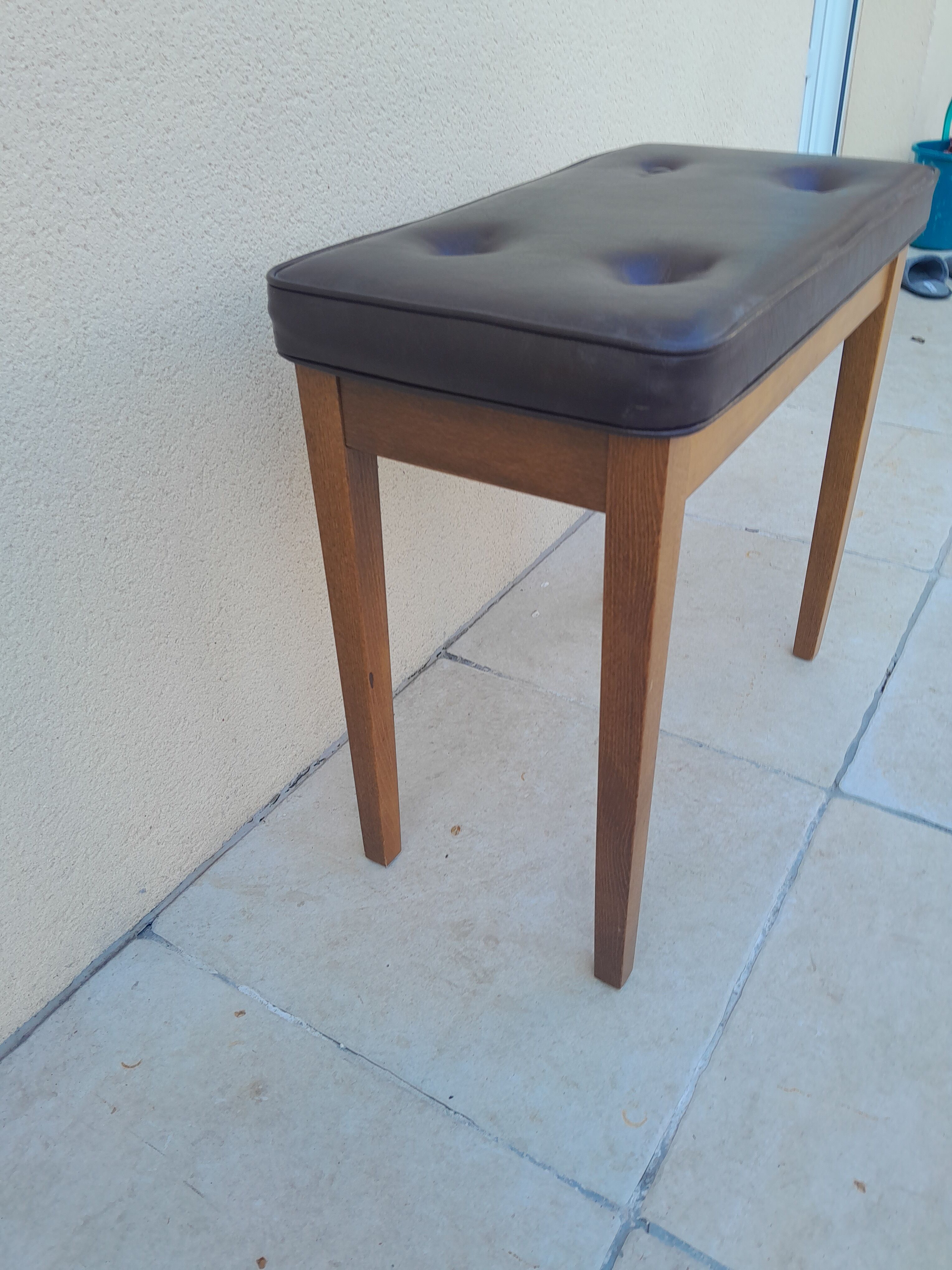 Scandinavian piano stool or chest