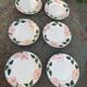 6 small earthenware dessert plates, Villeroy and Boch, wild rose, hawthorn, west germany
