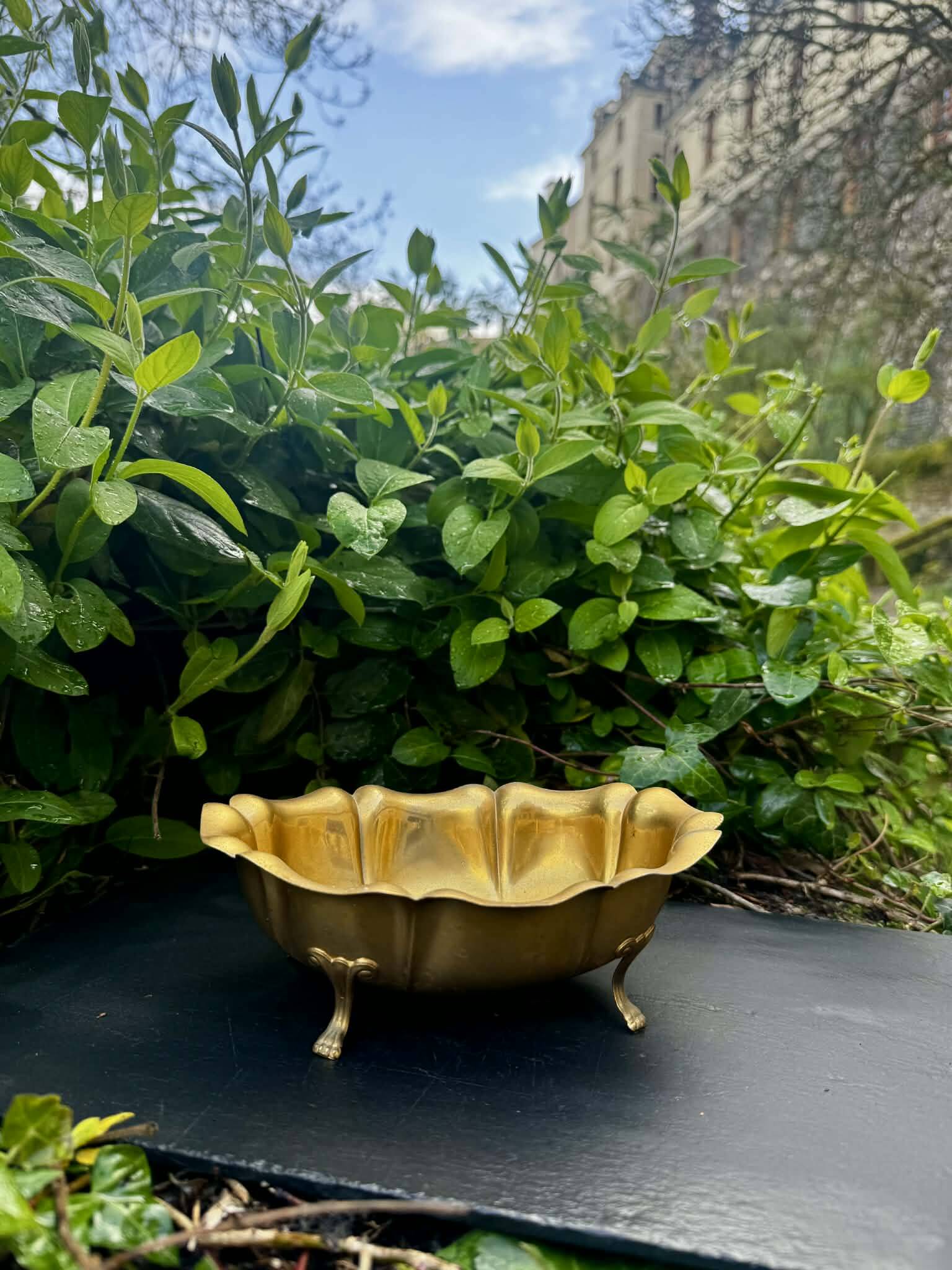 Brass centrepiece tray in Louis XV style.