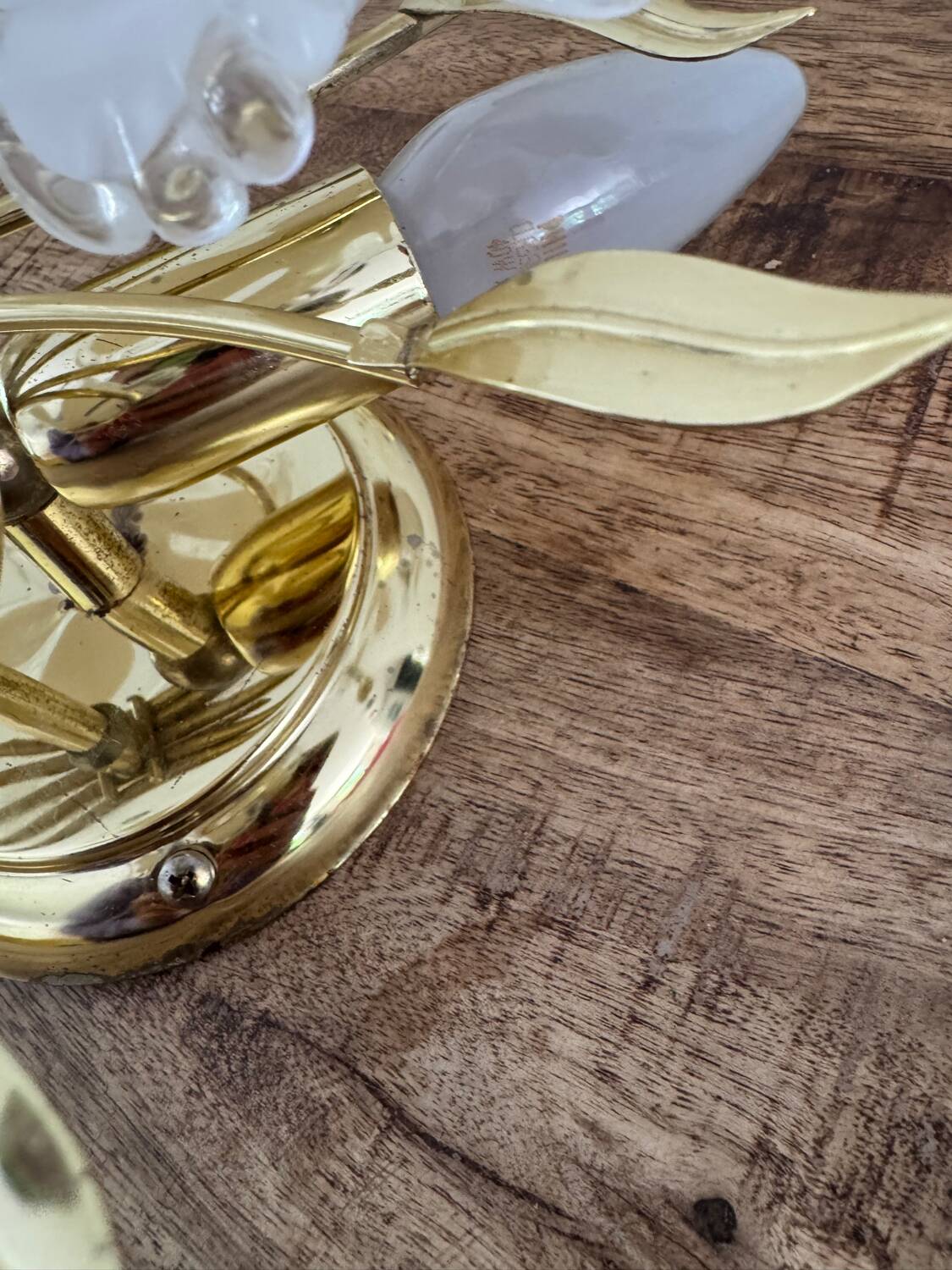 Set of Murano flower wall sconces