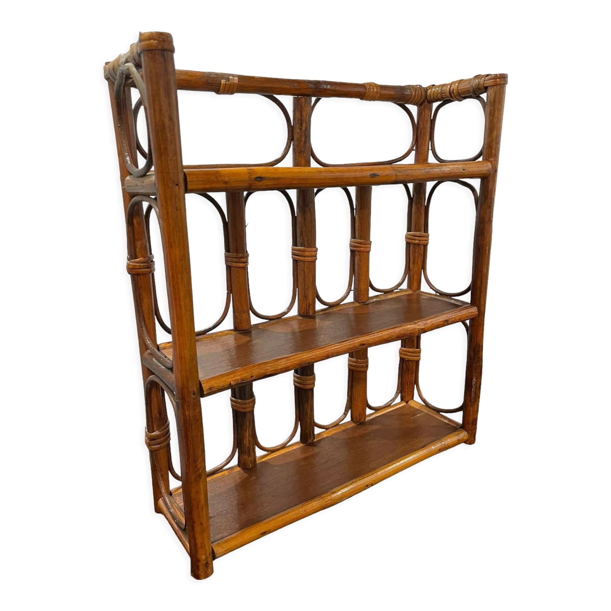 Rattan shelf