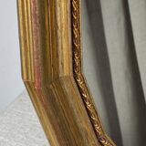 Vintage round wooden mirror