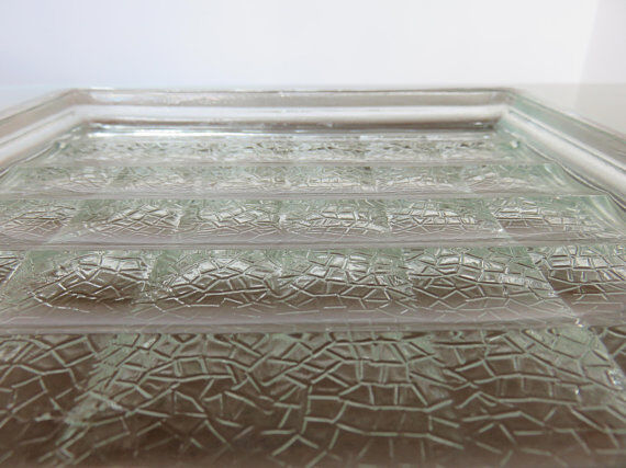 Paved  glass ashtray 50s 60s