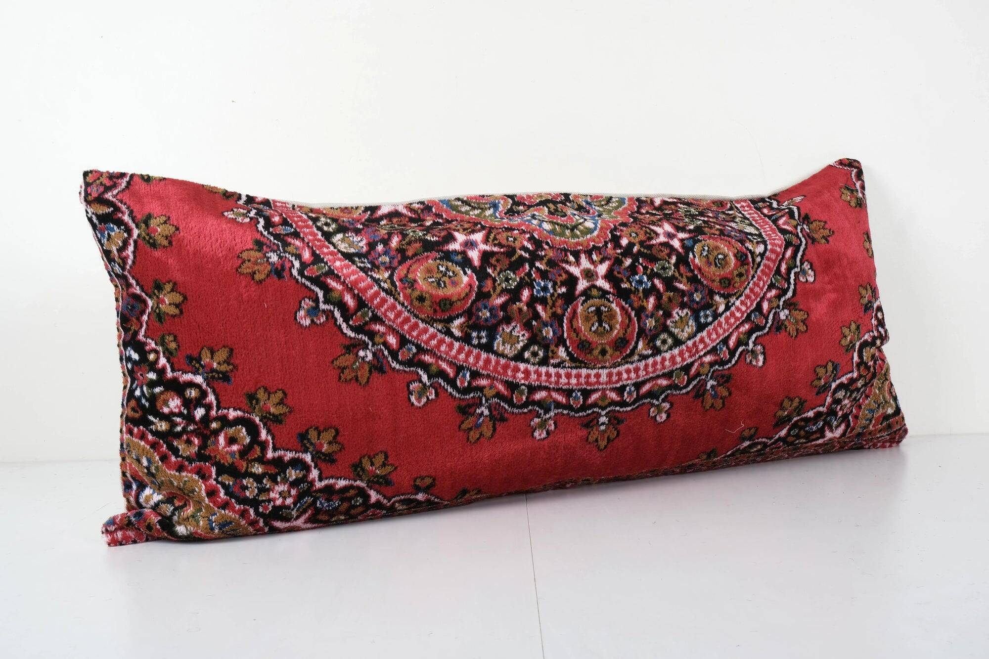 Vintage velvet cushion cover 46x97 cm