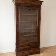 Armoire vitrée ancienne Louis-Philippe en acajou