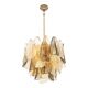 Contemporary Modern Multicolour Amber "Rondini" Murano Chandelier by Simoeng
