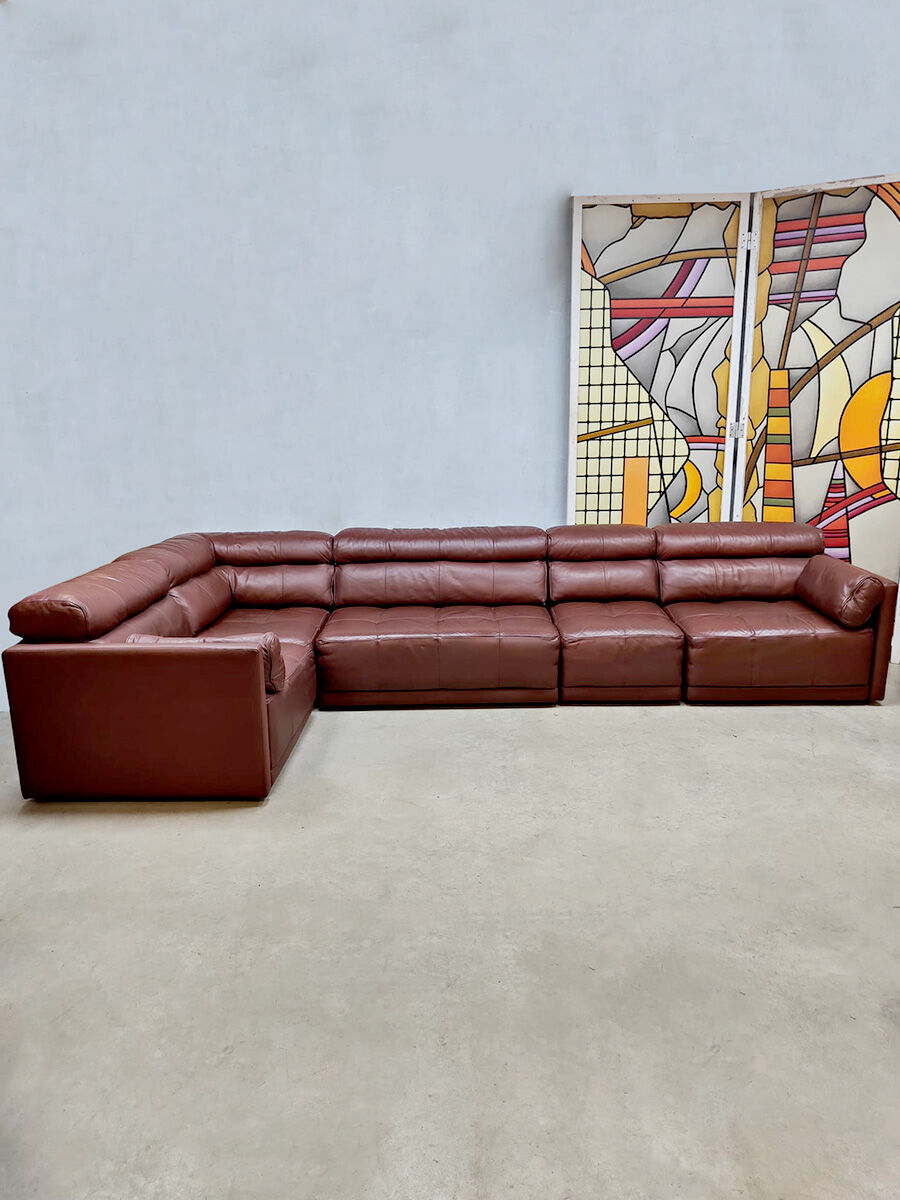 Vintage design modular leather sofa Cor
