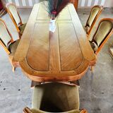 Large antique monastery table in solid oak – exceptional tabletop