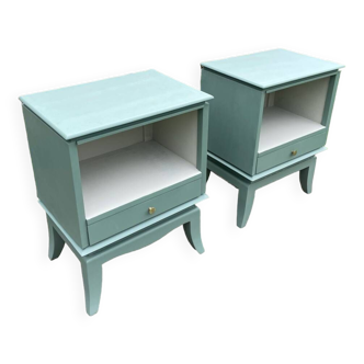 Pair of vintage bedside tables 1950