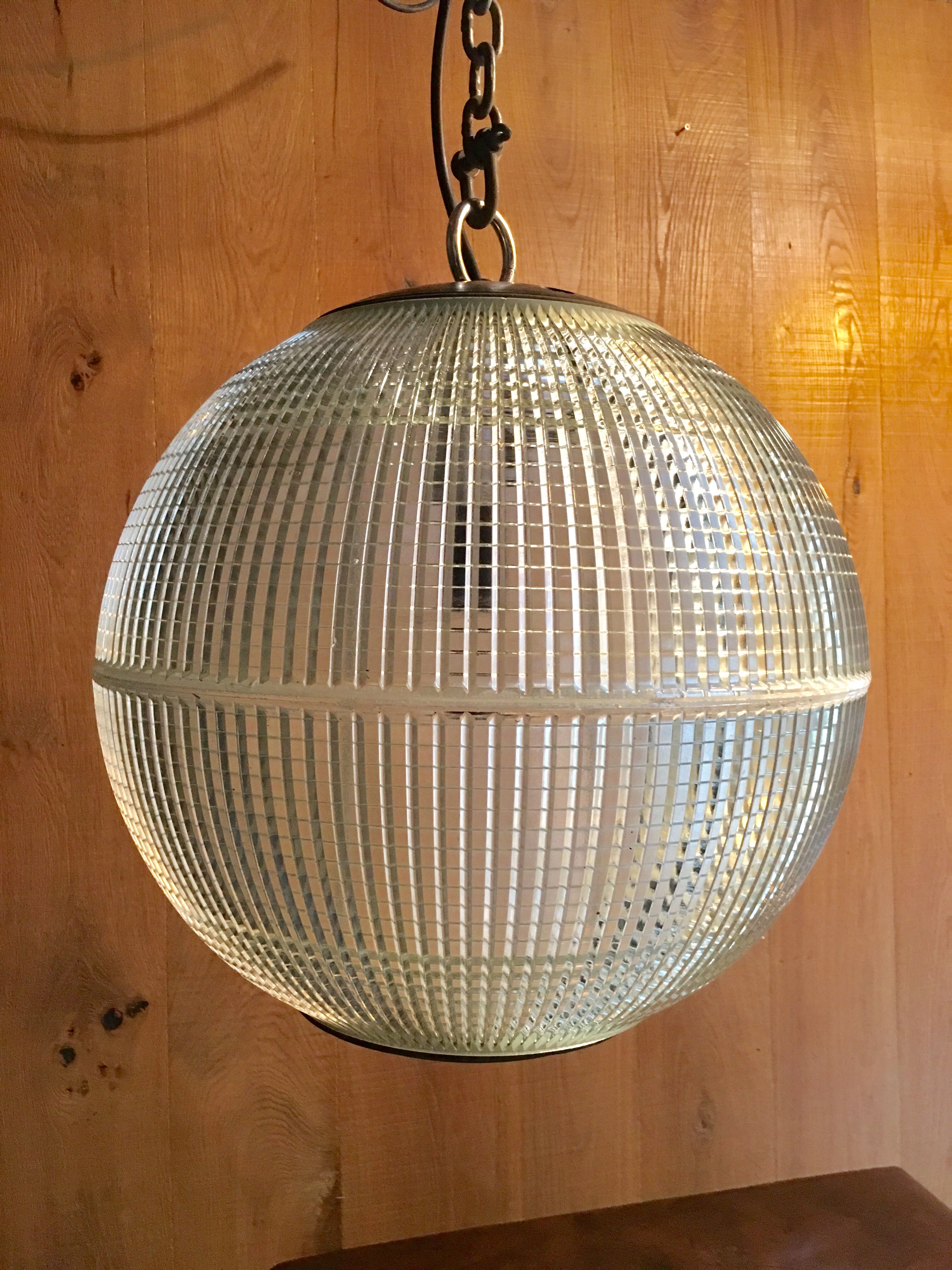 Holophane ball on plinth 1950, 50 cm diameter