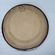 plat ancien terre cuite décor au coq