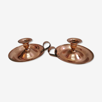 2 copper candle holders from 1970