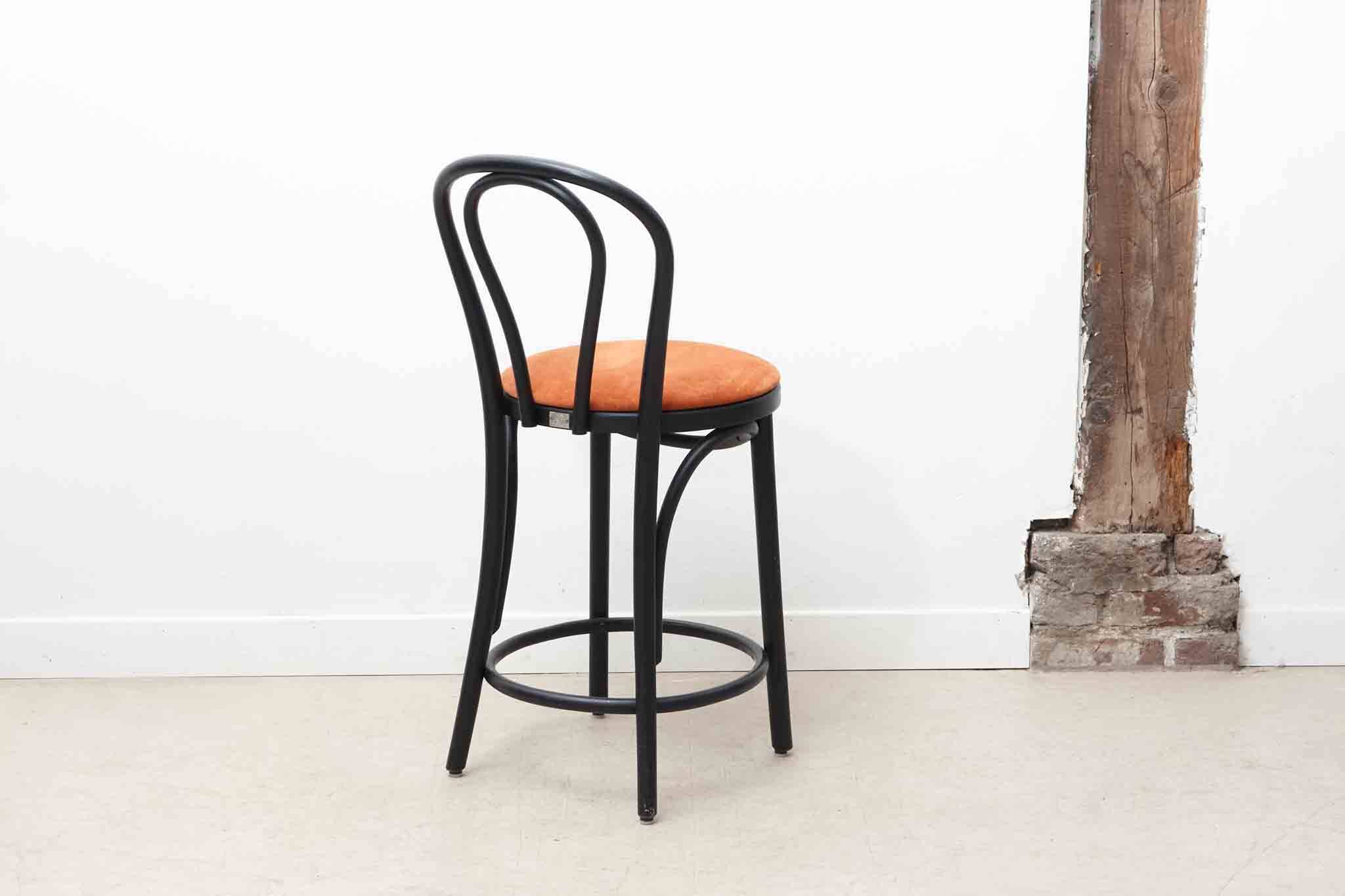 Satelliet 16/C orange and black vintage bistro high chair