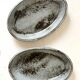 Service ramekins in glazed stoneware and signed, Chantal & Thierry Robert 1970