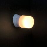 Pair of white oblique wall lights by Arno. 60s