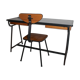 Old double desk with its vintage chair 50