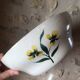 Salins France salad bowl with yellow flower decoration