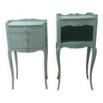 Pair of antique bedside tables