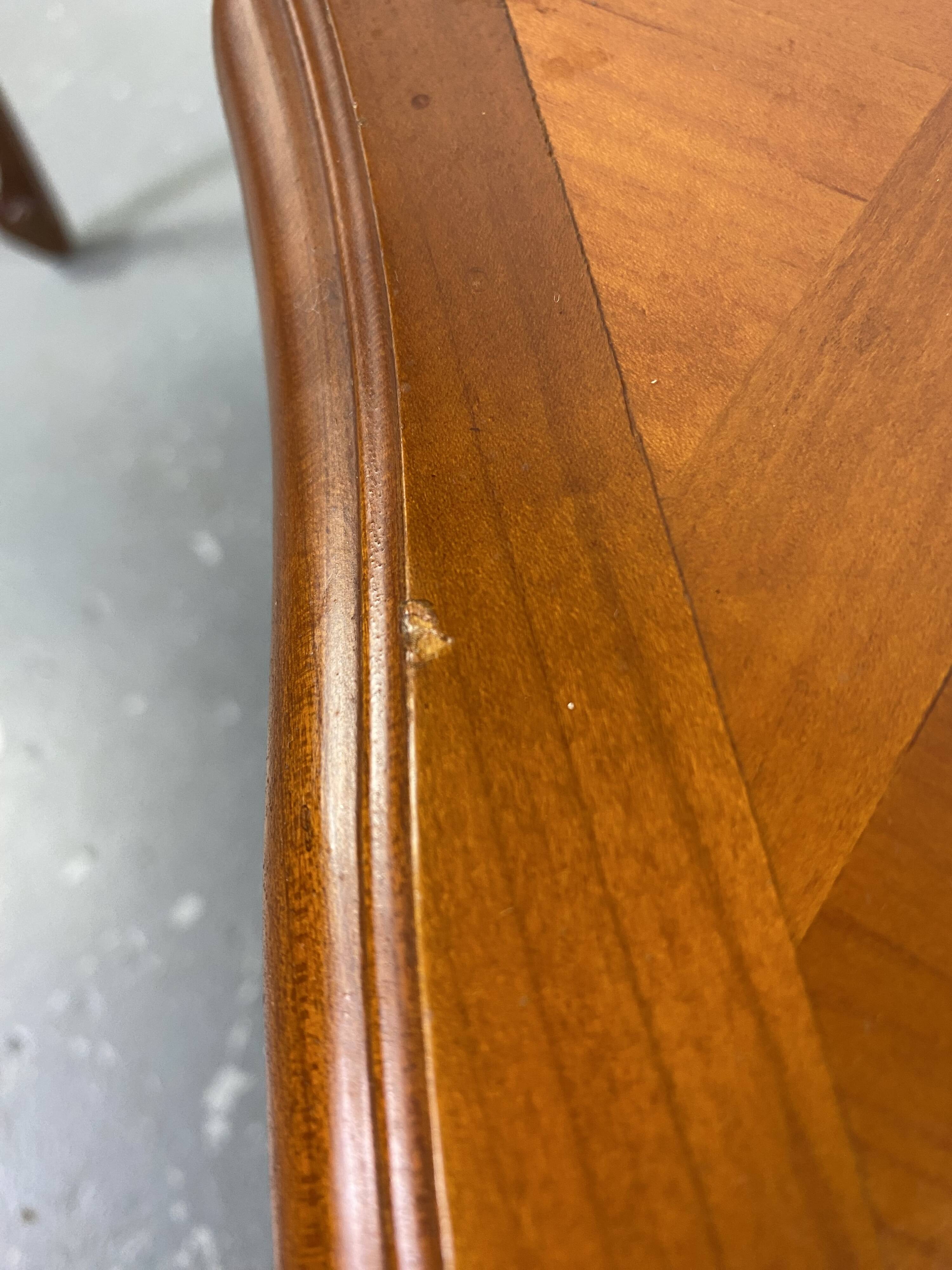 Vintage Louis XV style nesting tables in cherry wood