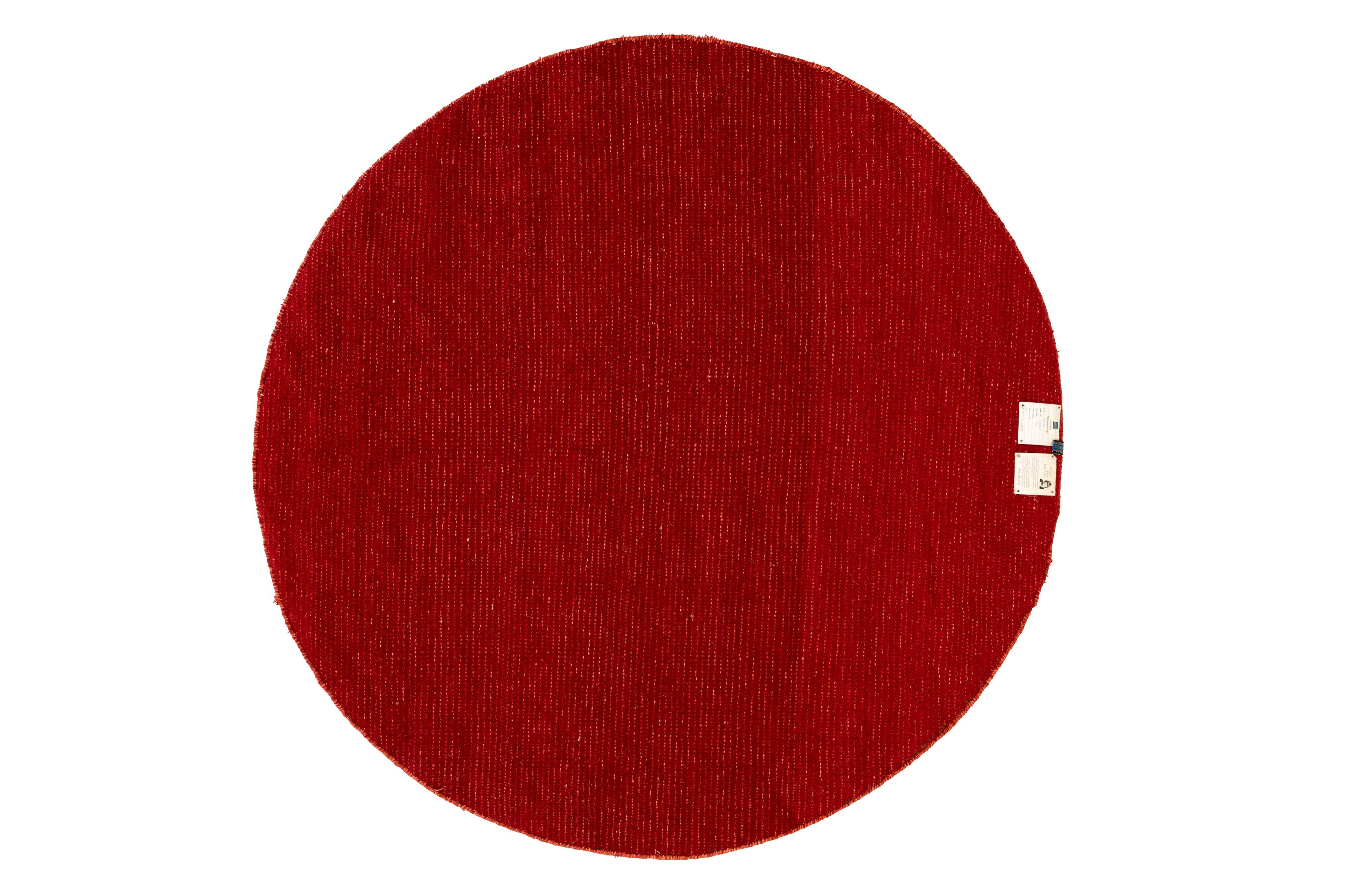Scandinavian design rya rug by Karin Bernholm. Round, dia 196-198 cm (77-78 in)