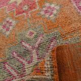 Pink Oriental Vintage Runner Rug, 86x309Cm