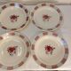 Set of 4 old flat plates from the earthenware factories of St Amand
