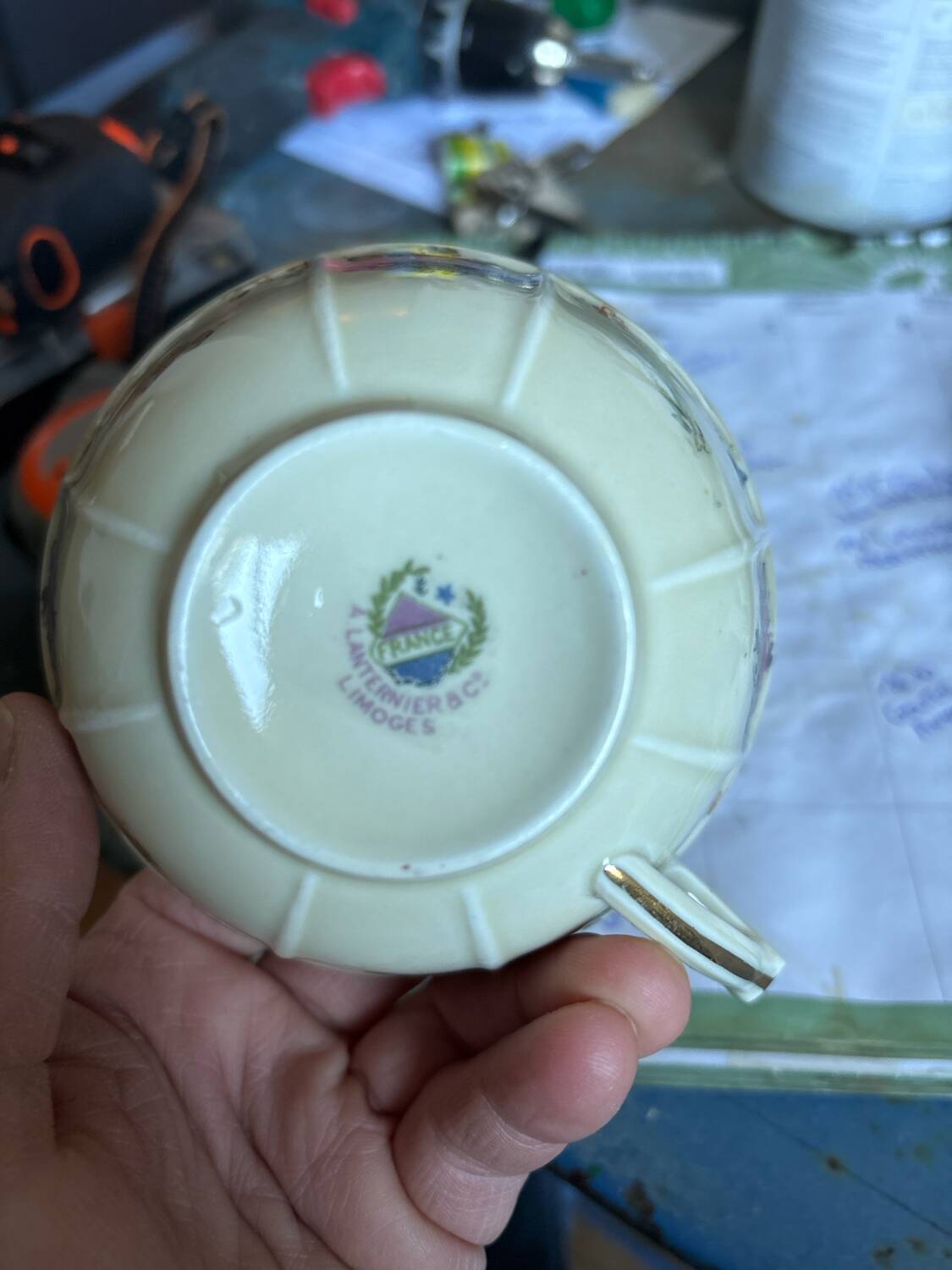 Service à dessert en porcelaine fine de Limoges